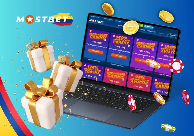 MostBet Colombia brinda un excelente bono del 125% y 250 giros gratis especialmente para los nuevos usuarios.