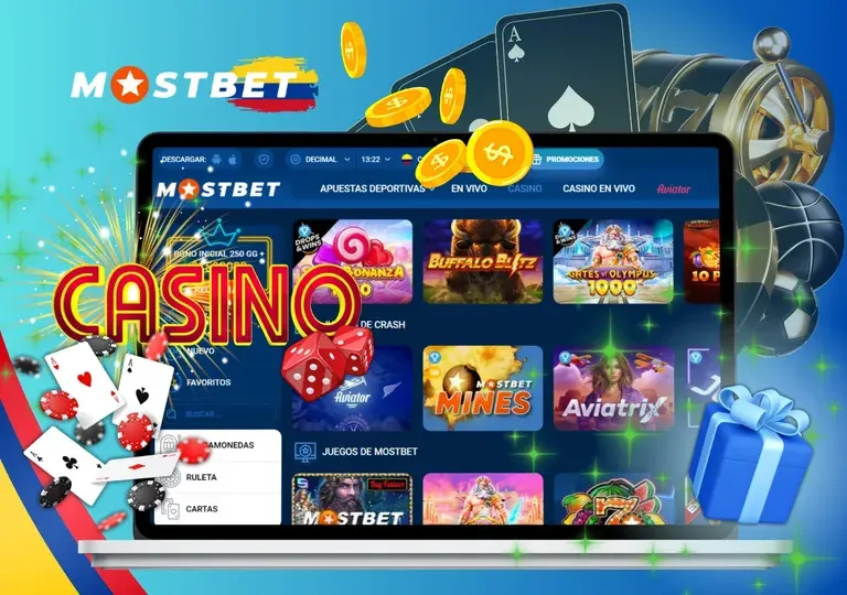 Mostbet Casino dirigido a los apostadores en Colombia.